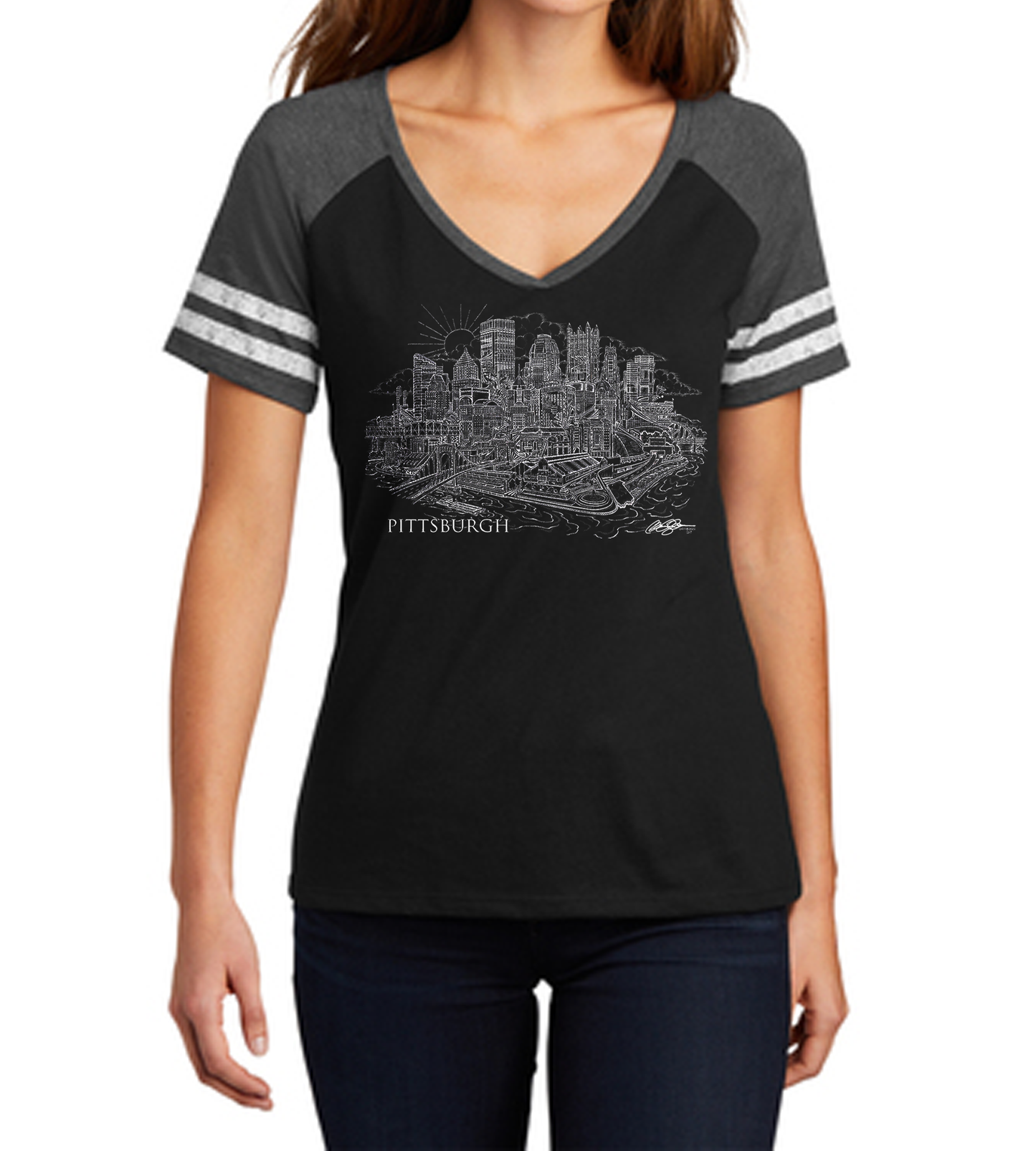Pittsburgh City Women's V-Neck (Multiple Options)