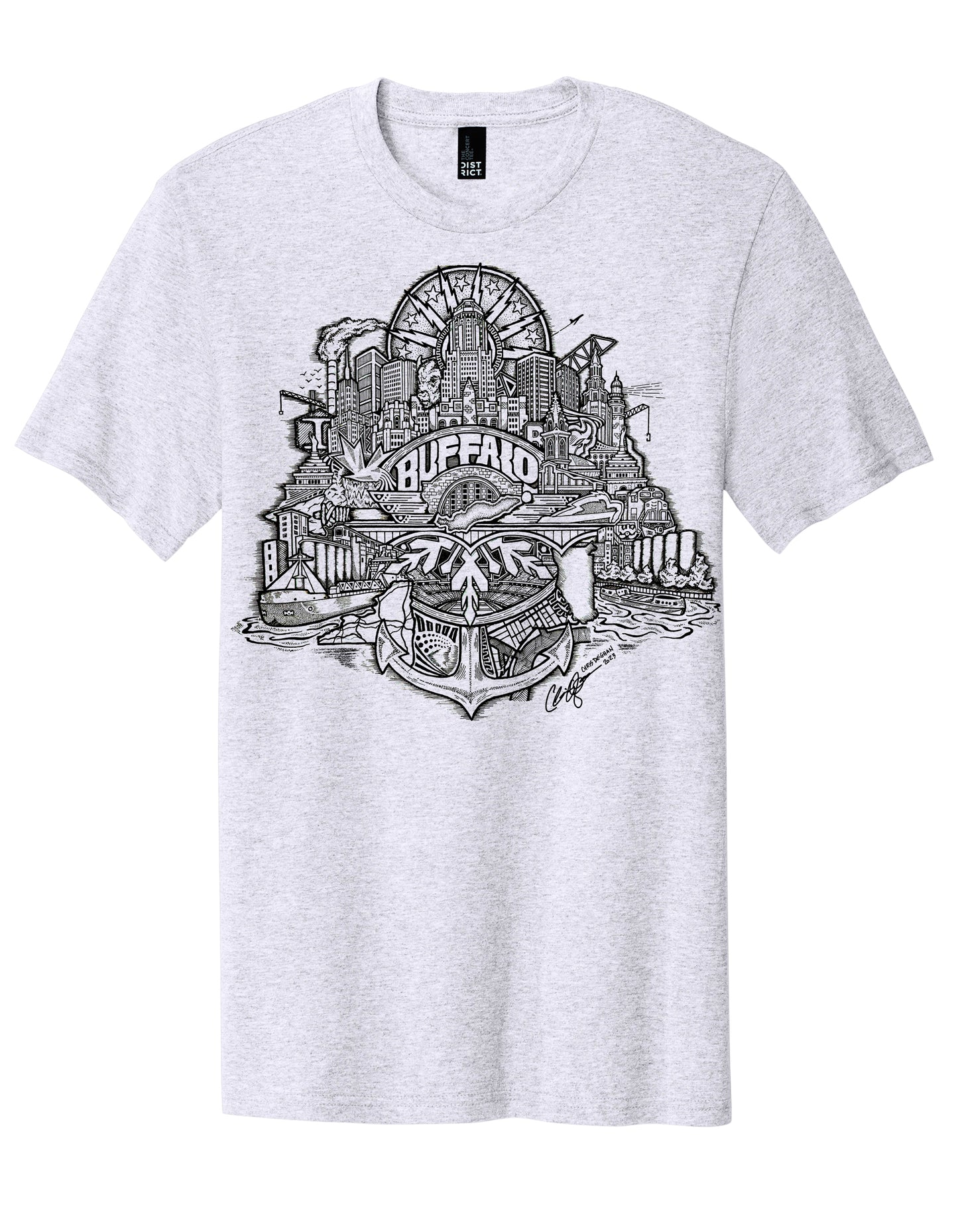 Buffalo T-Shirt Light Grey
