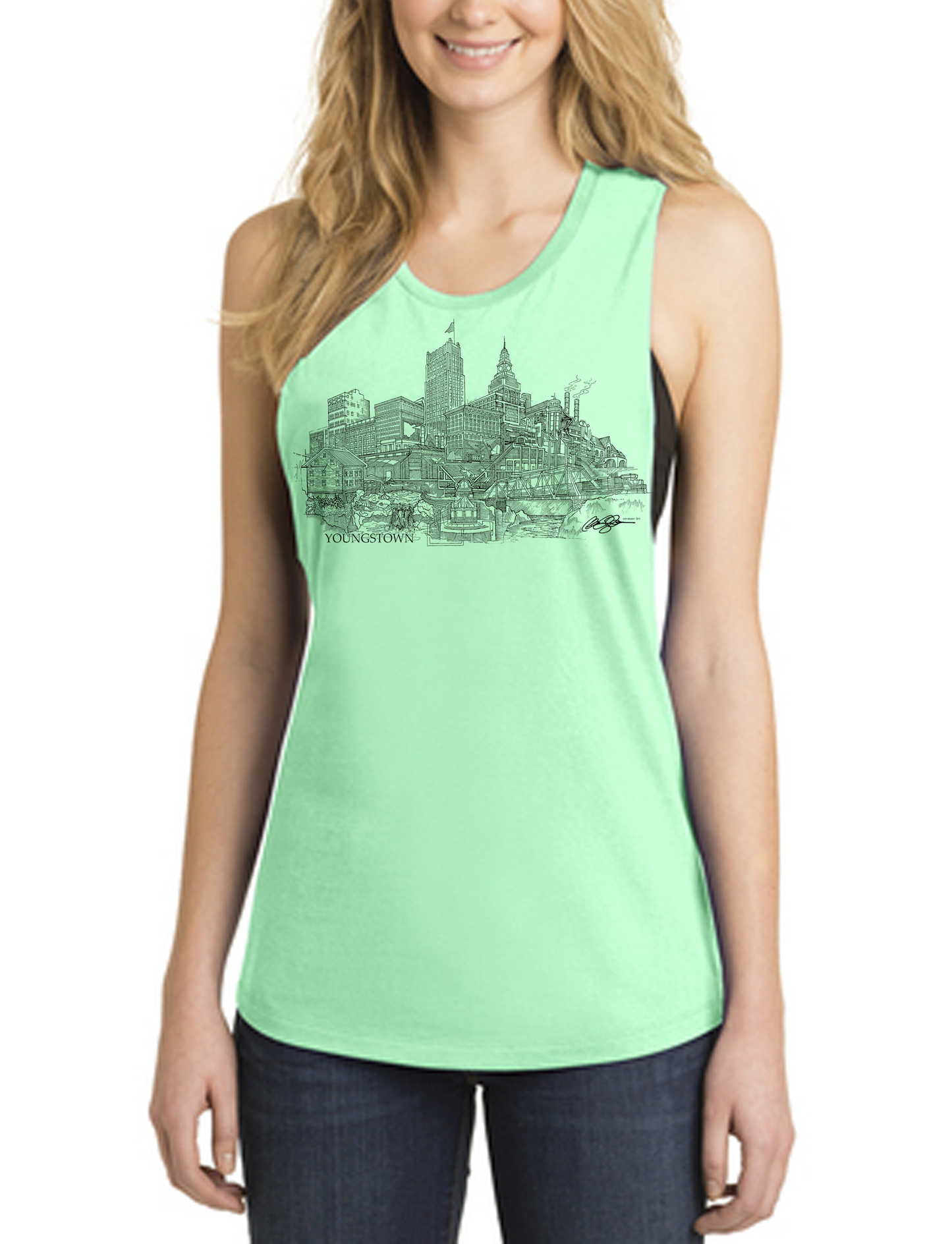 Youngstown T-Shirt Tank Mint Green
