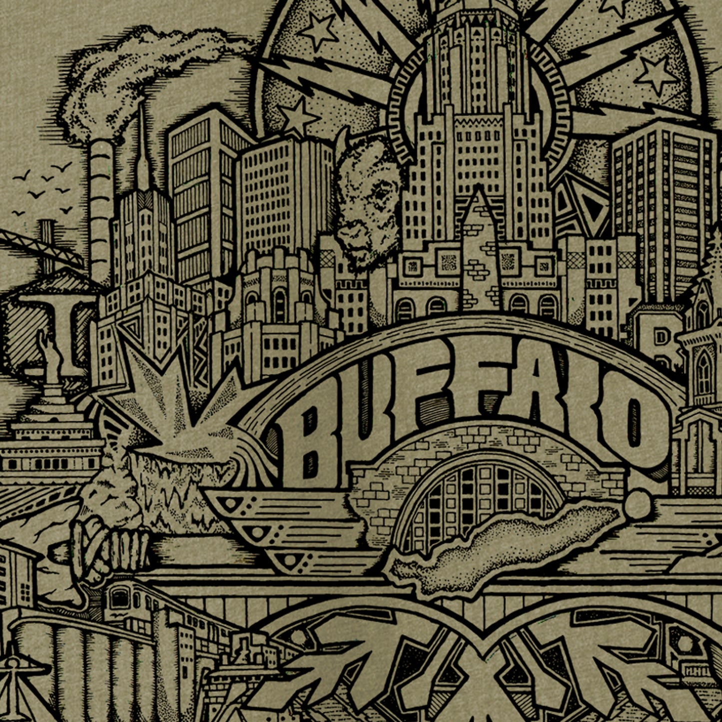 Buffalo T-Shirt Olive