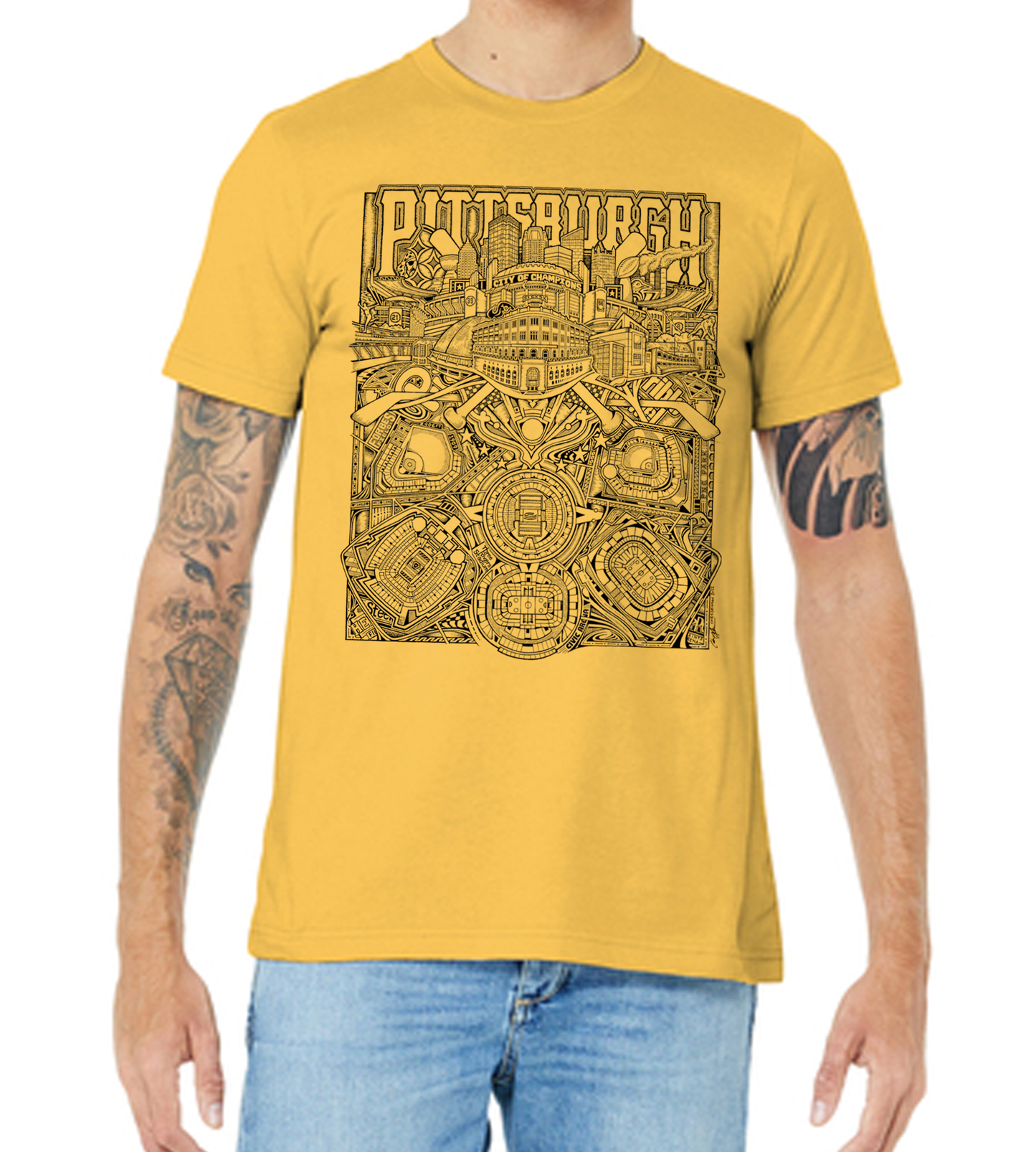 Pittsburgh City of Champions Shirt Yellow