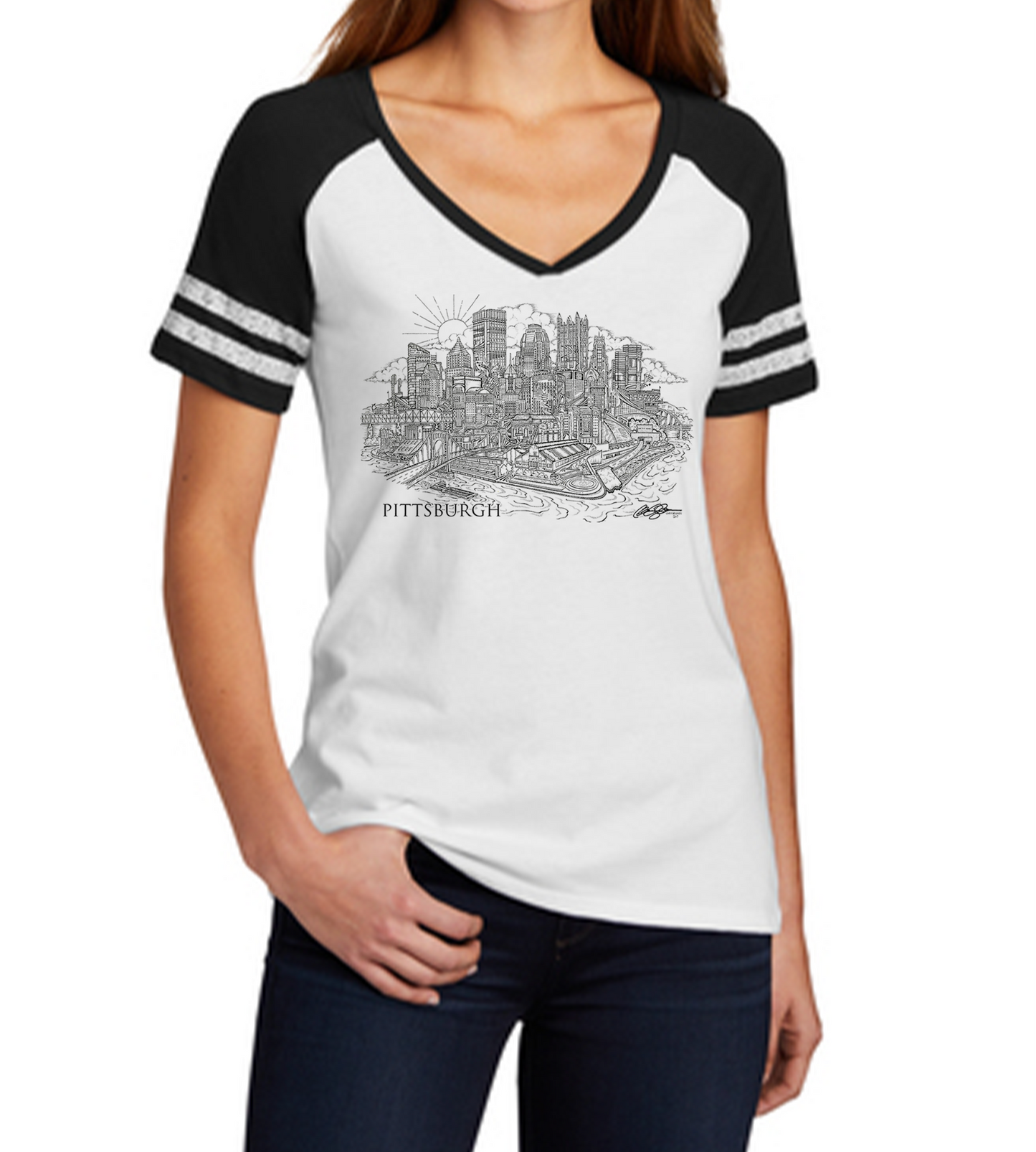 Pittsburgh City Women's V-Neck (Multiple Options)