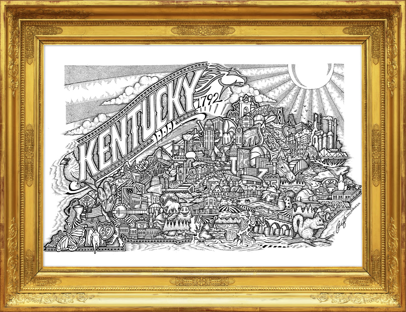Kentucky Map Drawing