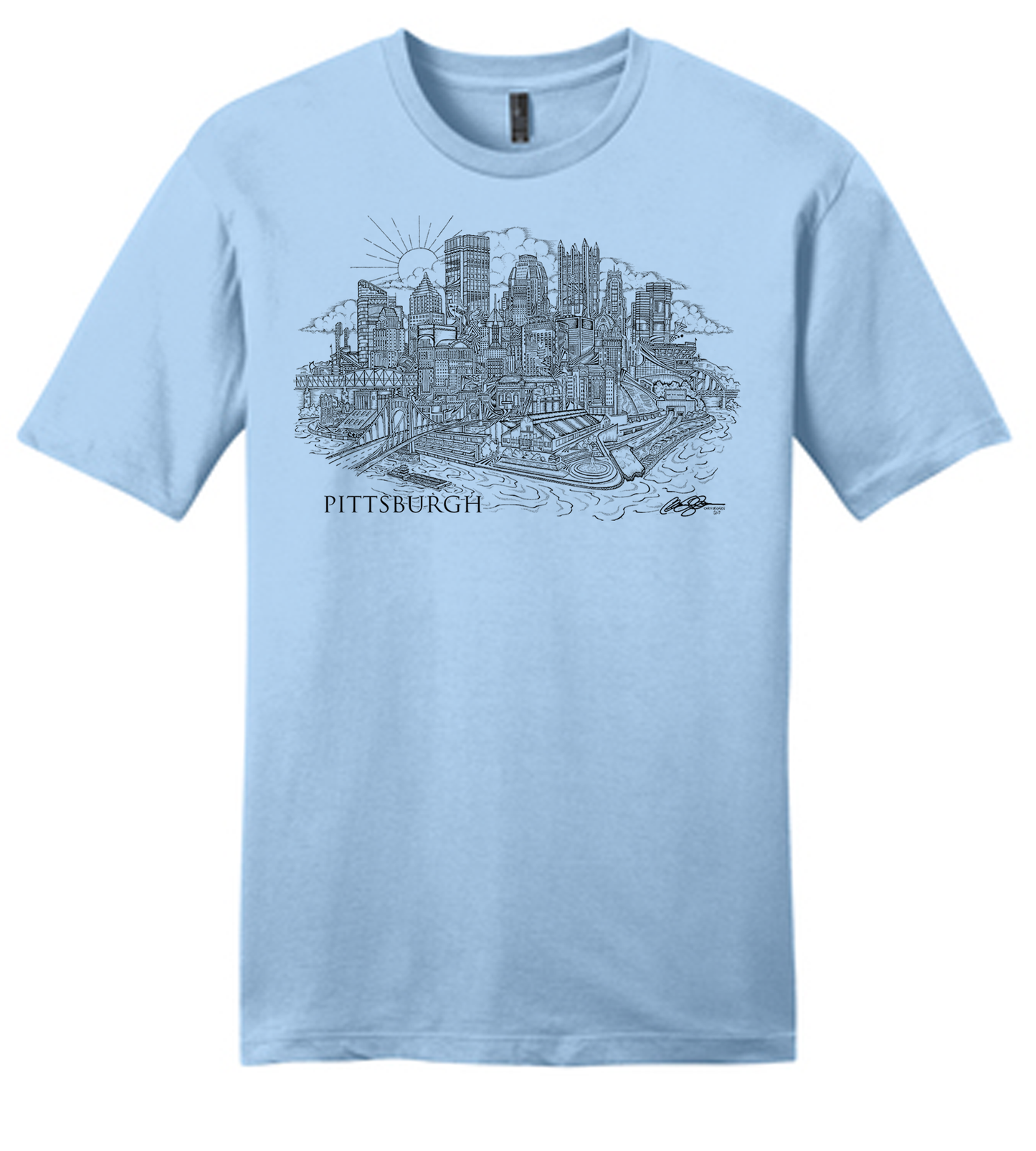 Pittsburgh City Shirt Light Blue