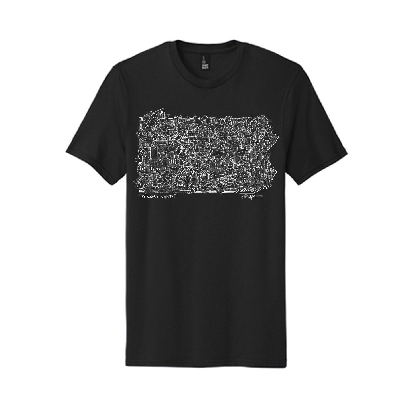 Pennsylvania Map T-Shirt (Multiple Options)