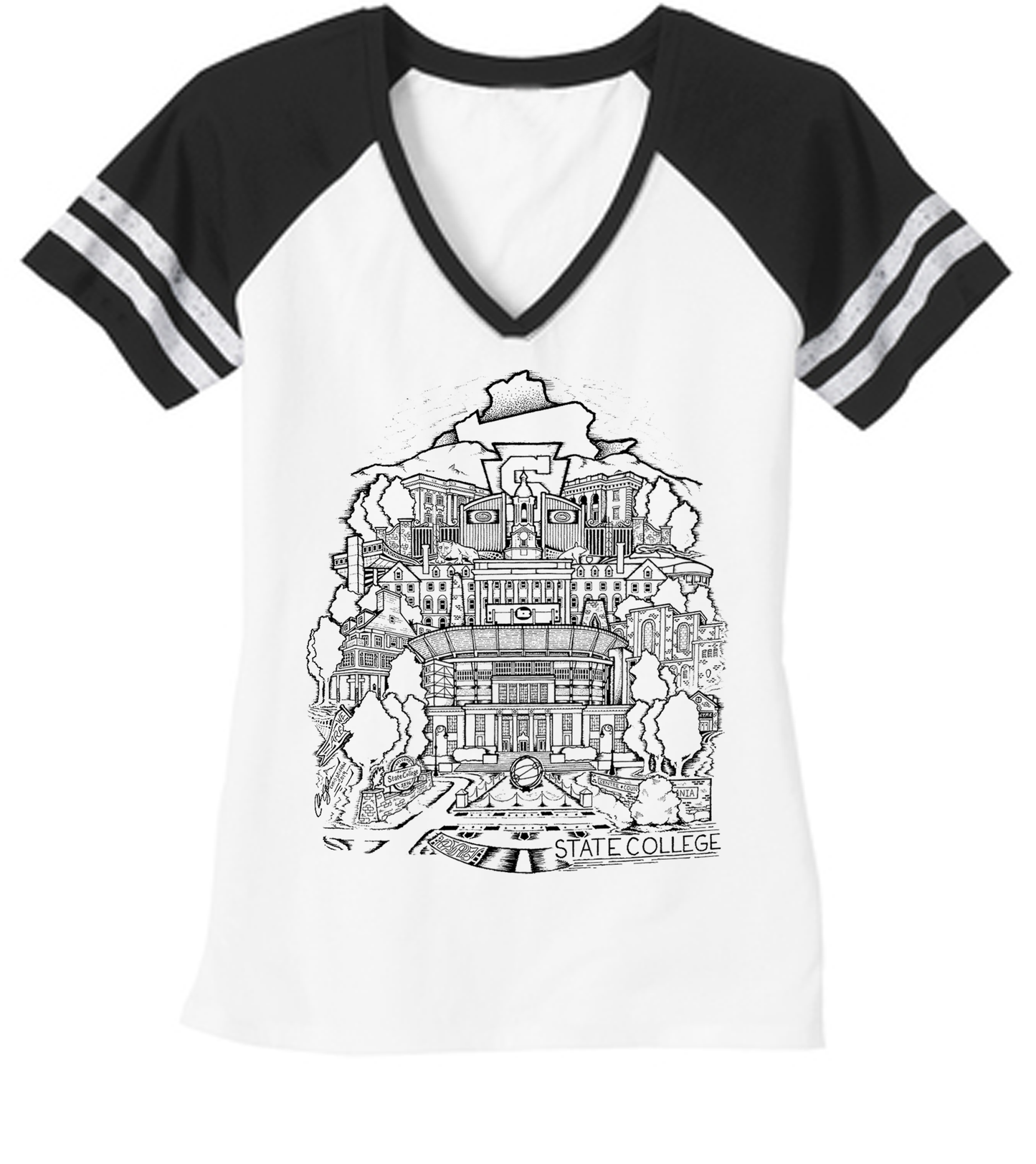 State College Women's V-Neck