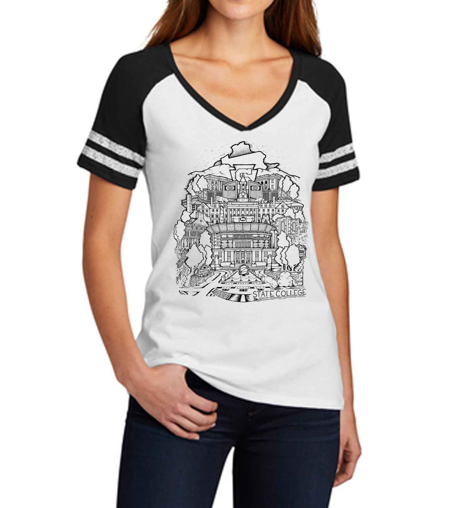 State College Women's V-Neck