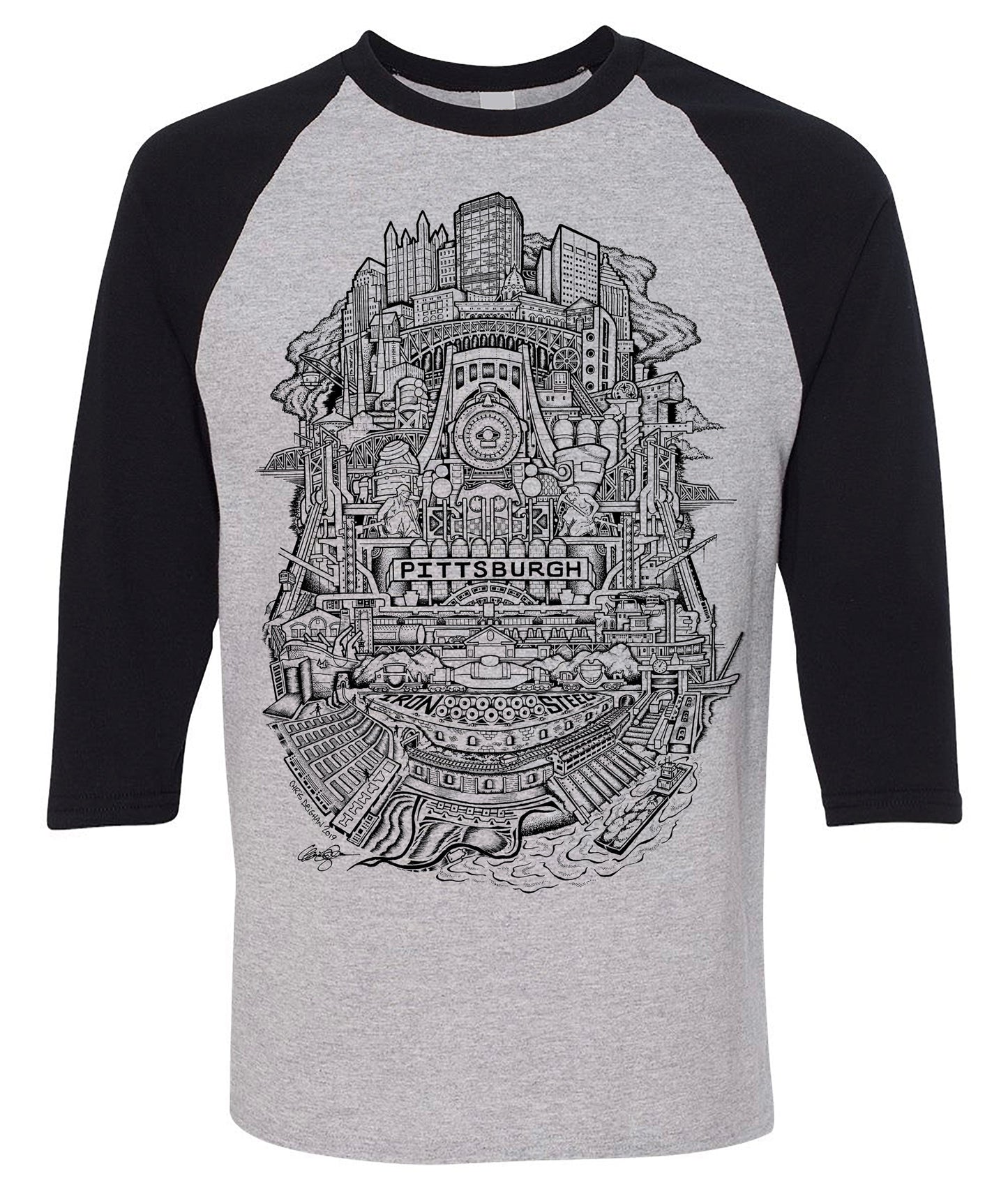 Pittsburgh Steel Raglan Shirt