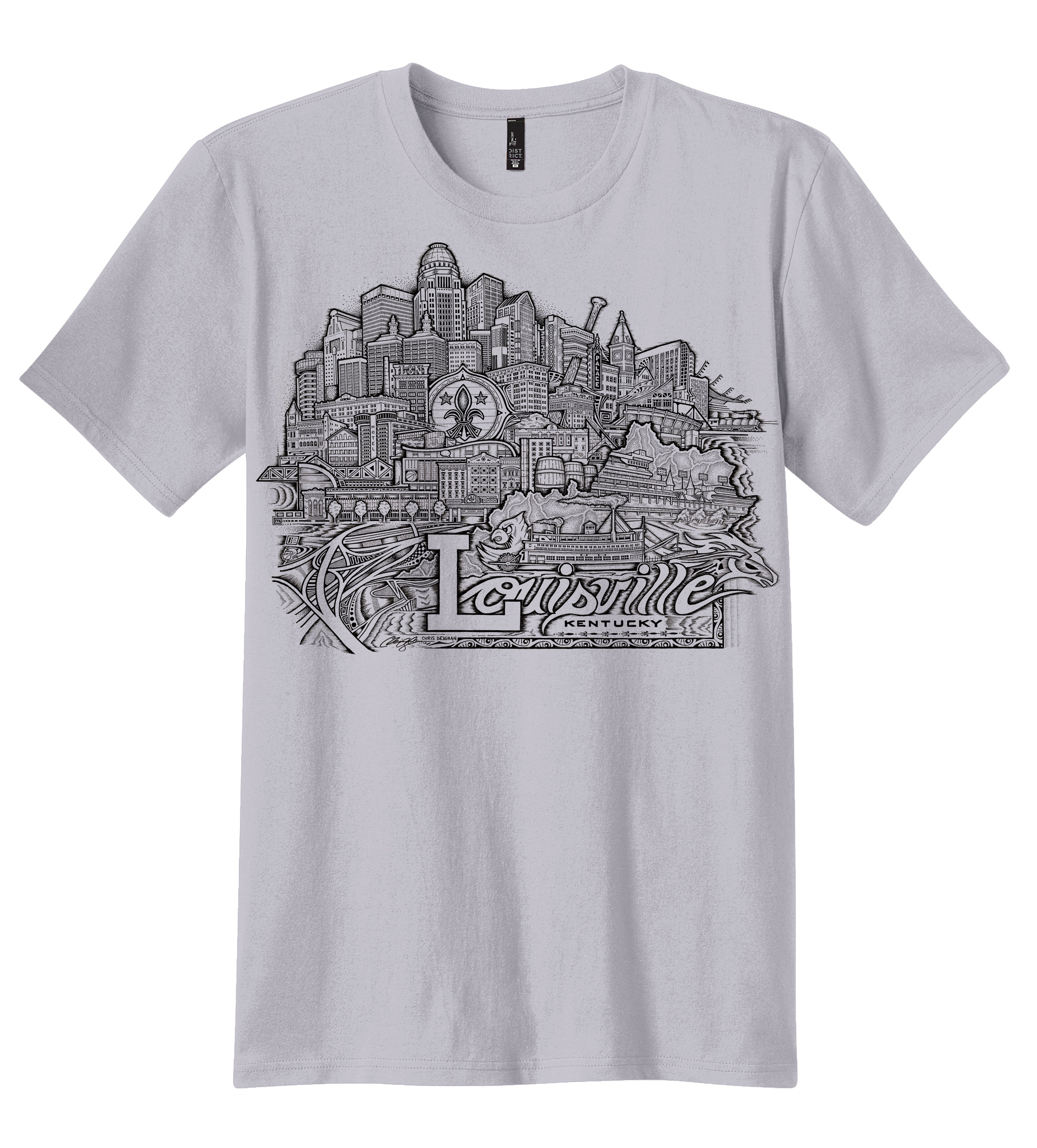 Louisville Kentucky City Skyline' Unisex Tie Dye T-Shirt