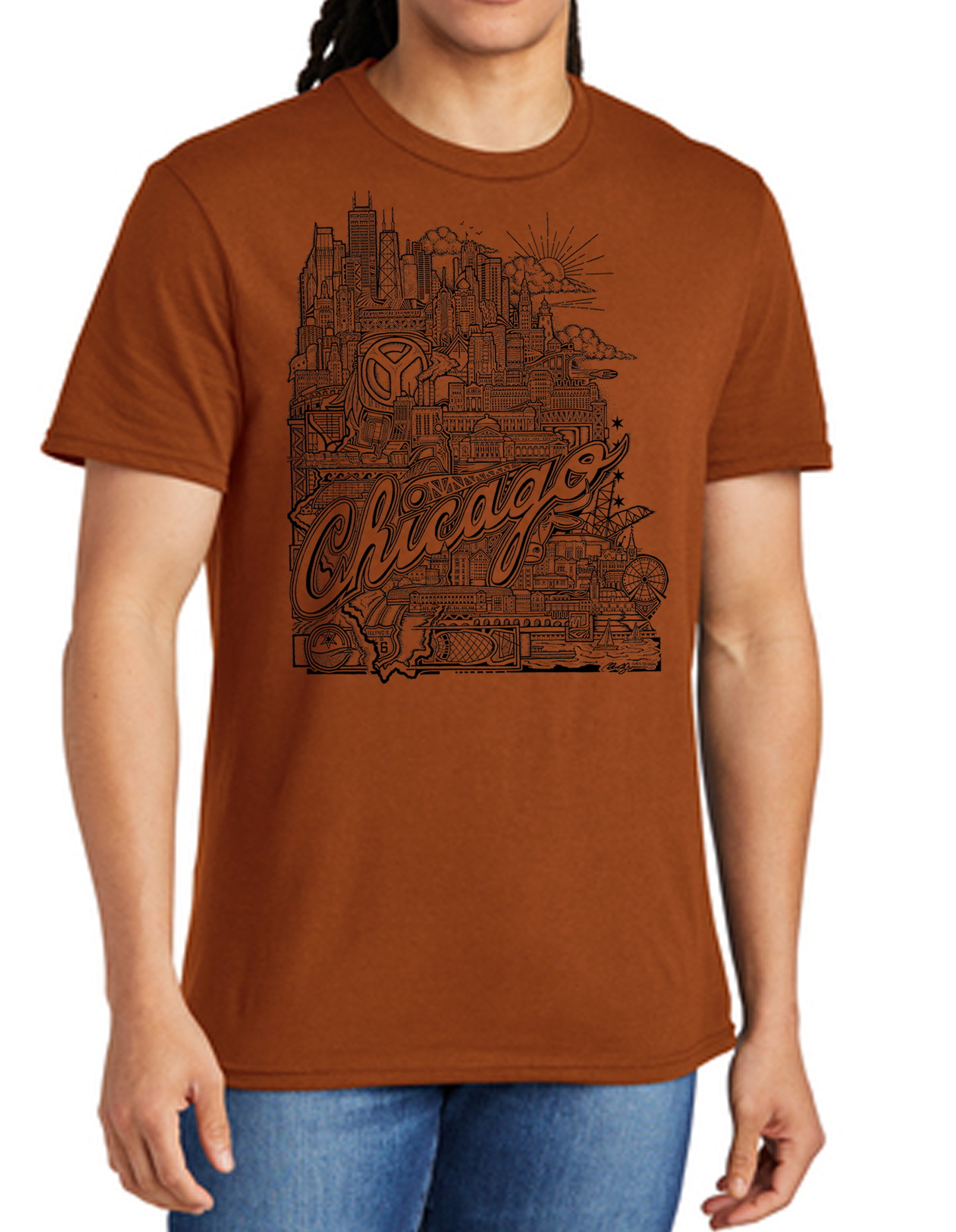 Chicago T-Shirt Burnt Orange