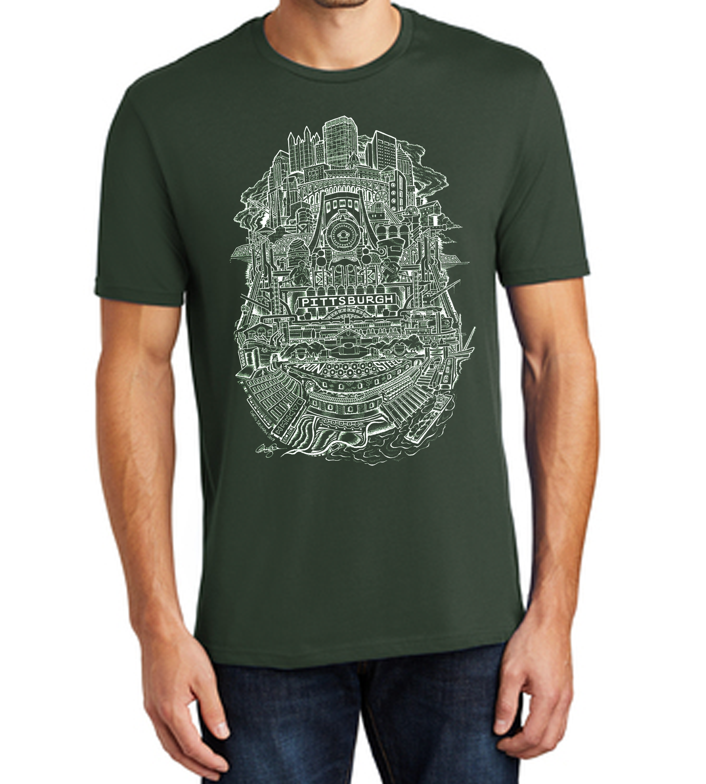 Pittsburgh Steel Shirt Forest Green