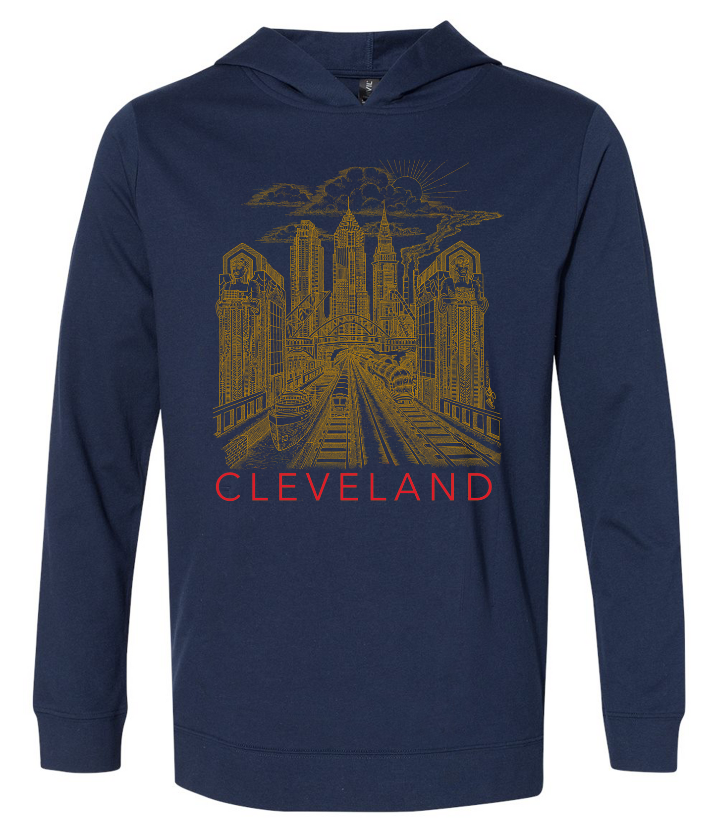 Cleveland Guardian Long Sleeve Hooded T-Shirt