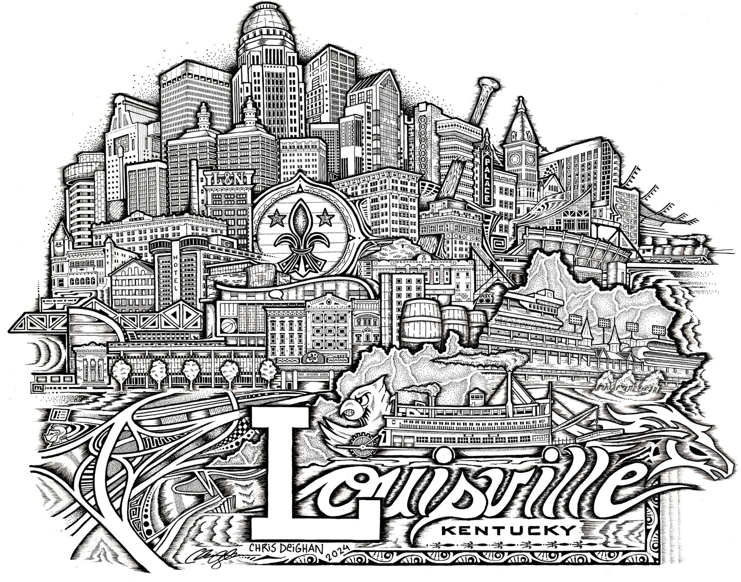 Louisville Kentucky Skyline Sweatshirt