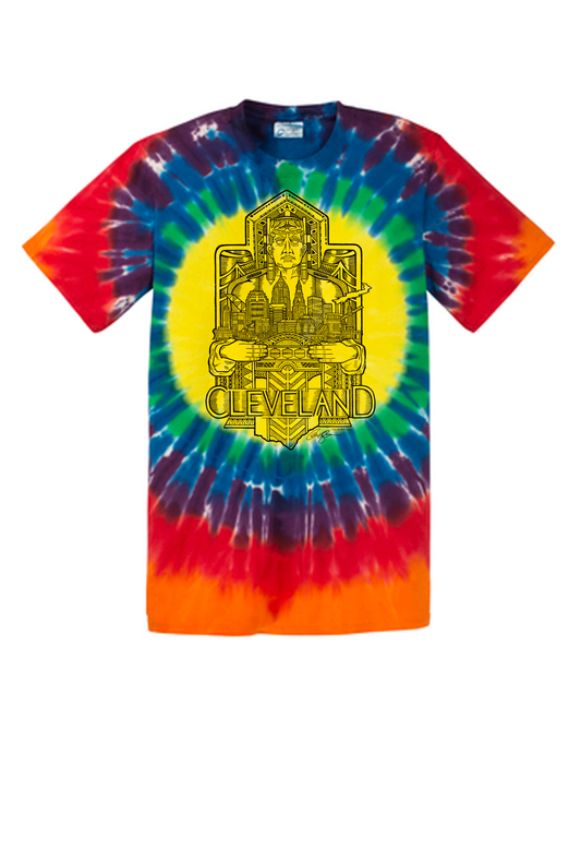 Cleveland Guardian Shirt Rainbow Tie-Dye