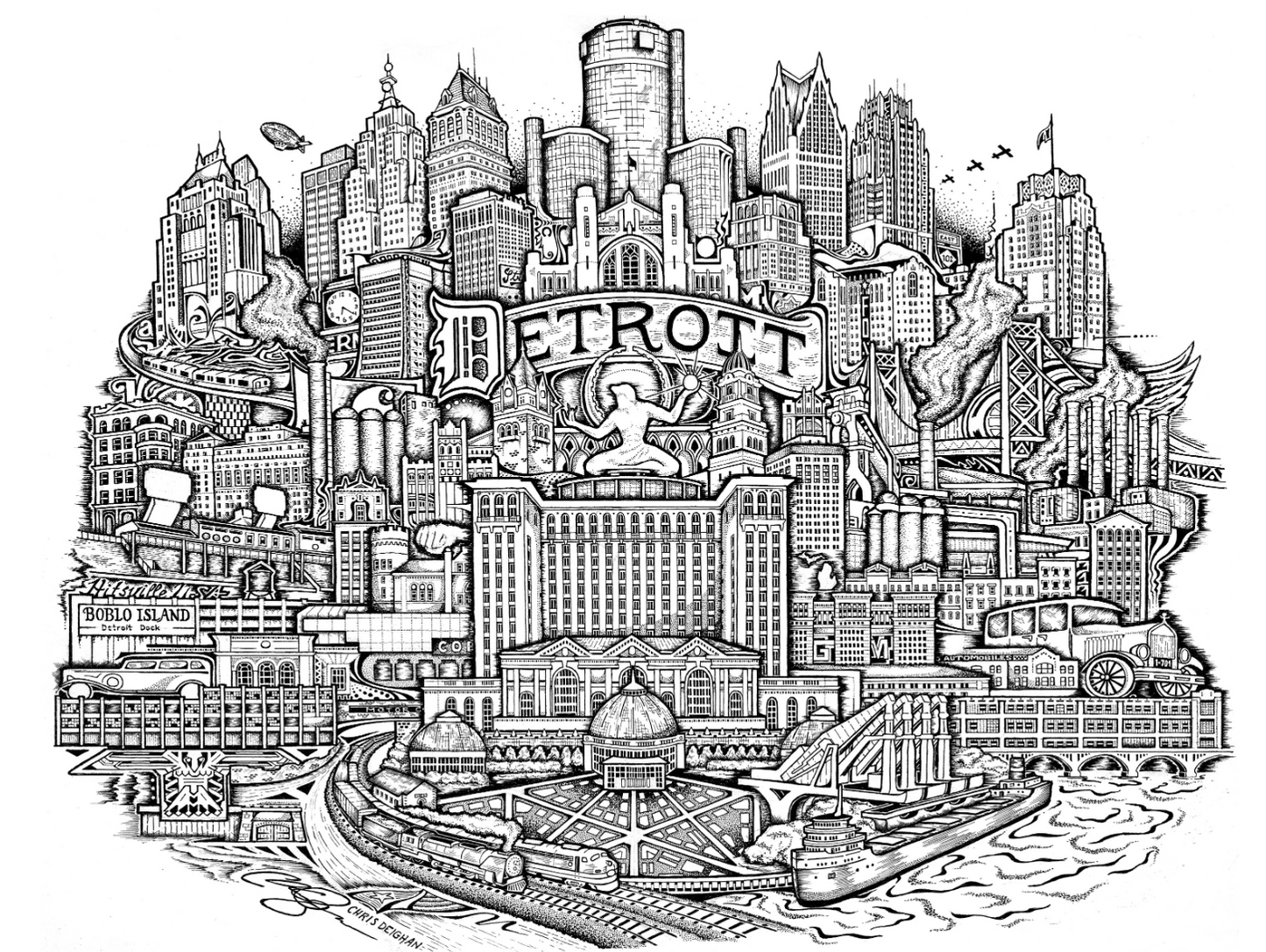 Detroit Skyline Shirt (Multiple Options)