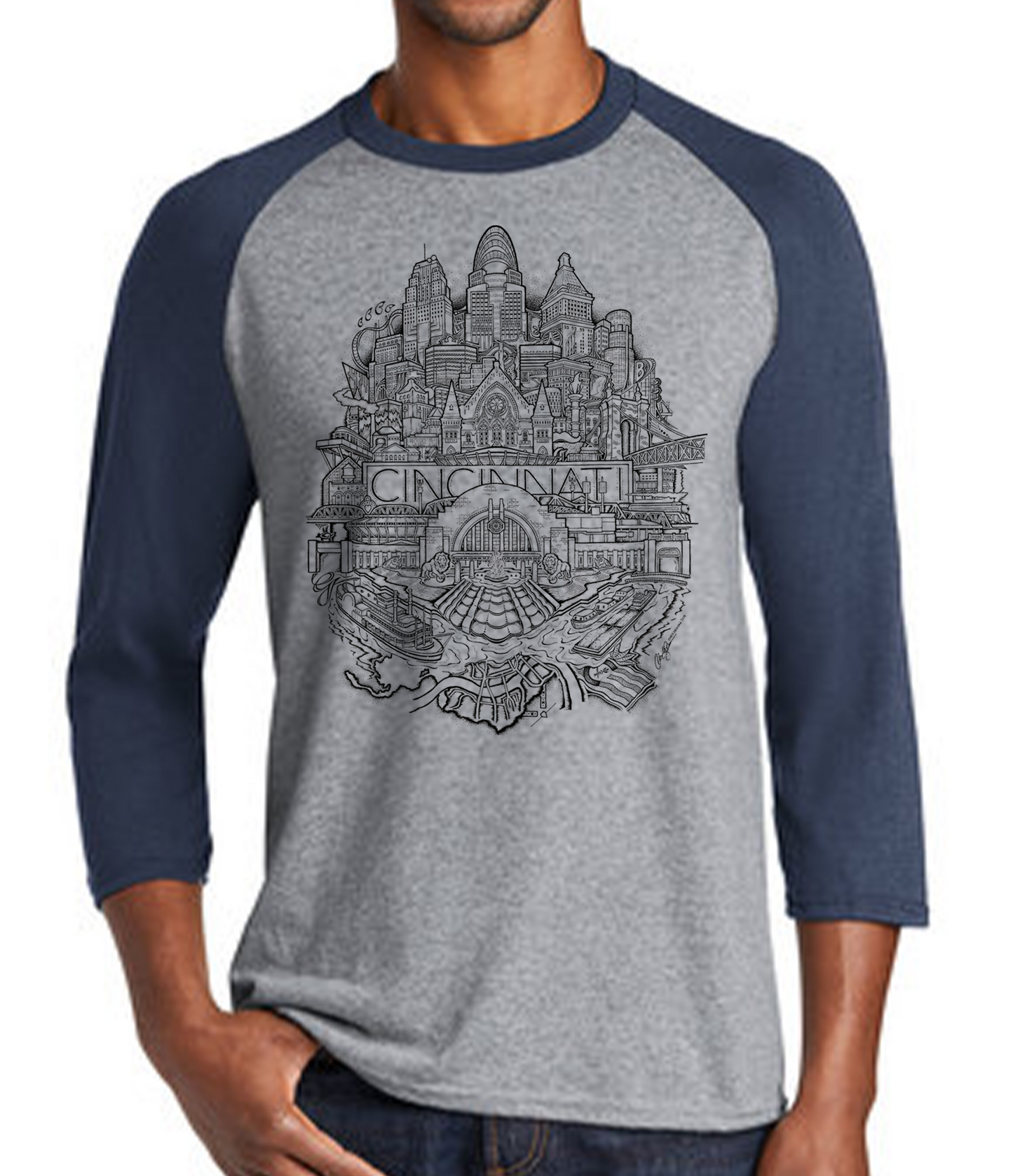 Cincinnati Raglan Shirt (Multiple Options)