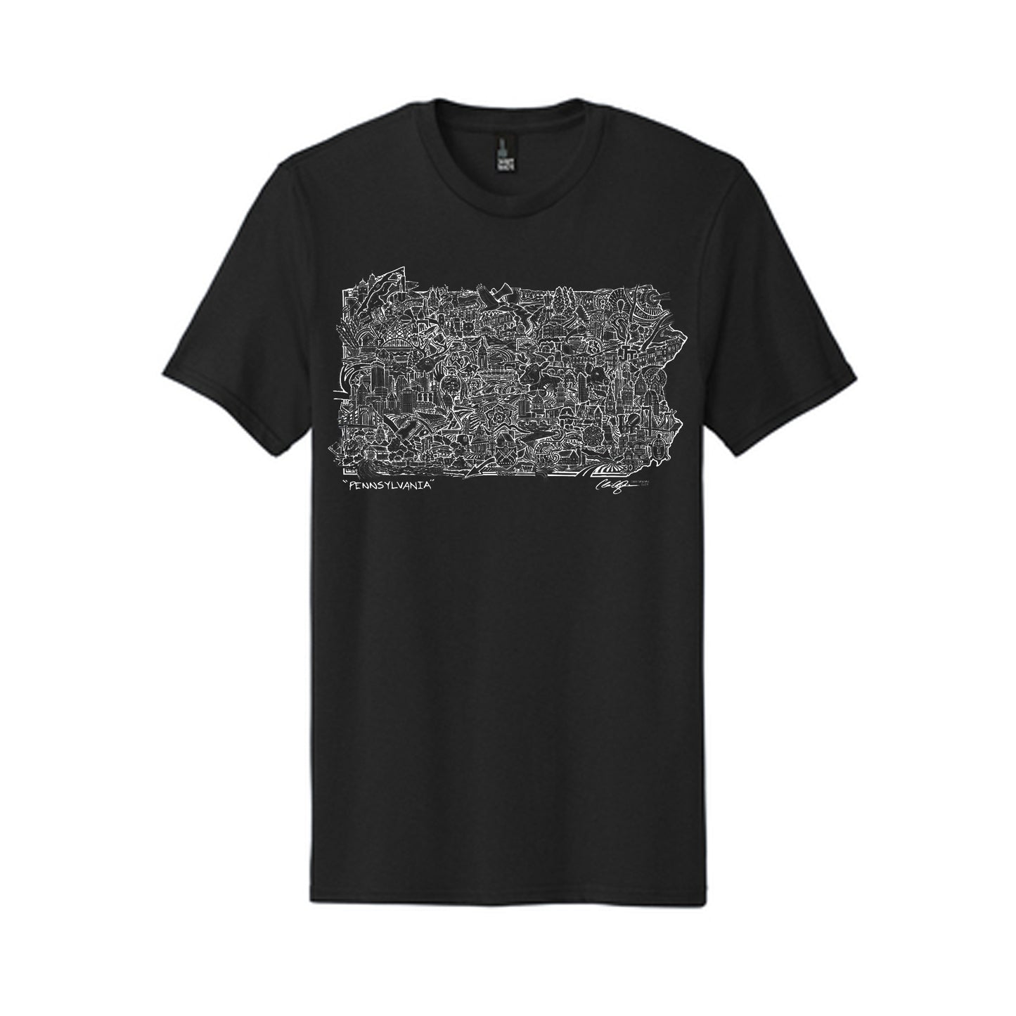 Pennsylvania Map T-Shirt (Multiple Options)