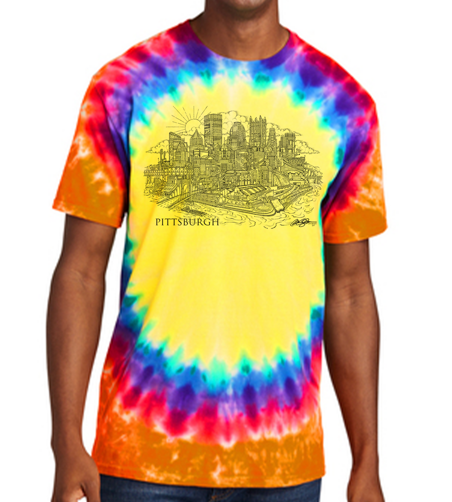 Pittsburgh City Shirt Tie-Dye