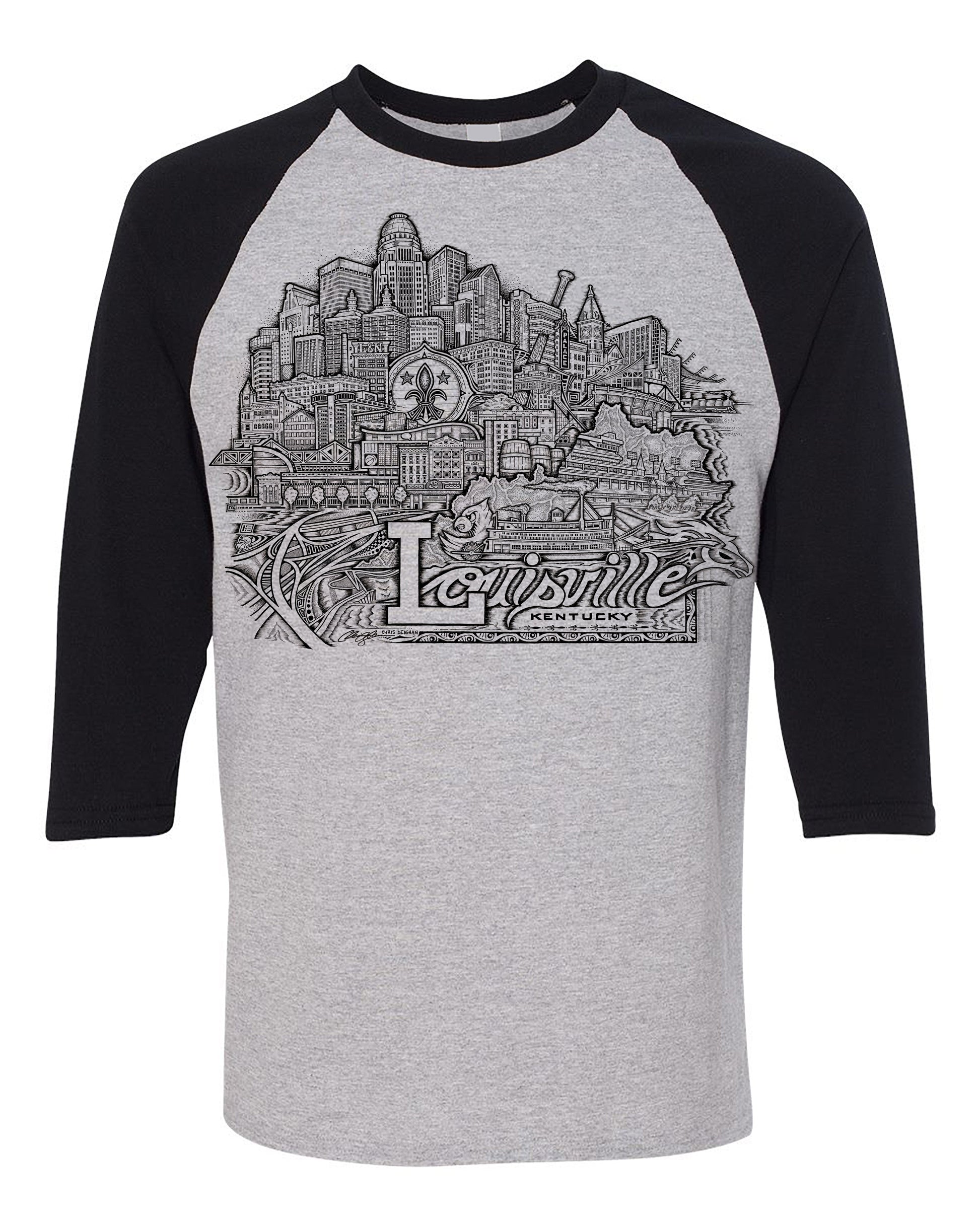black and white louisville shirt