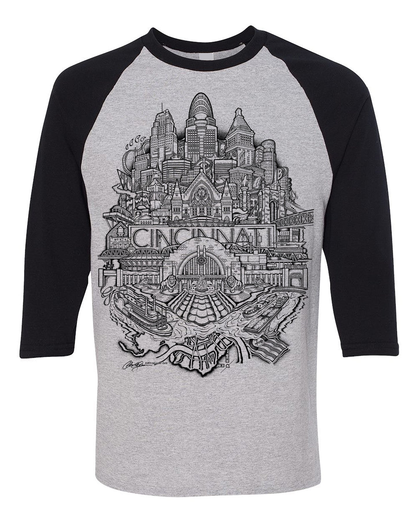 Cincinnati Raglan Shirt (Multiple Options)