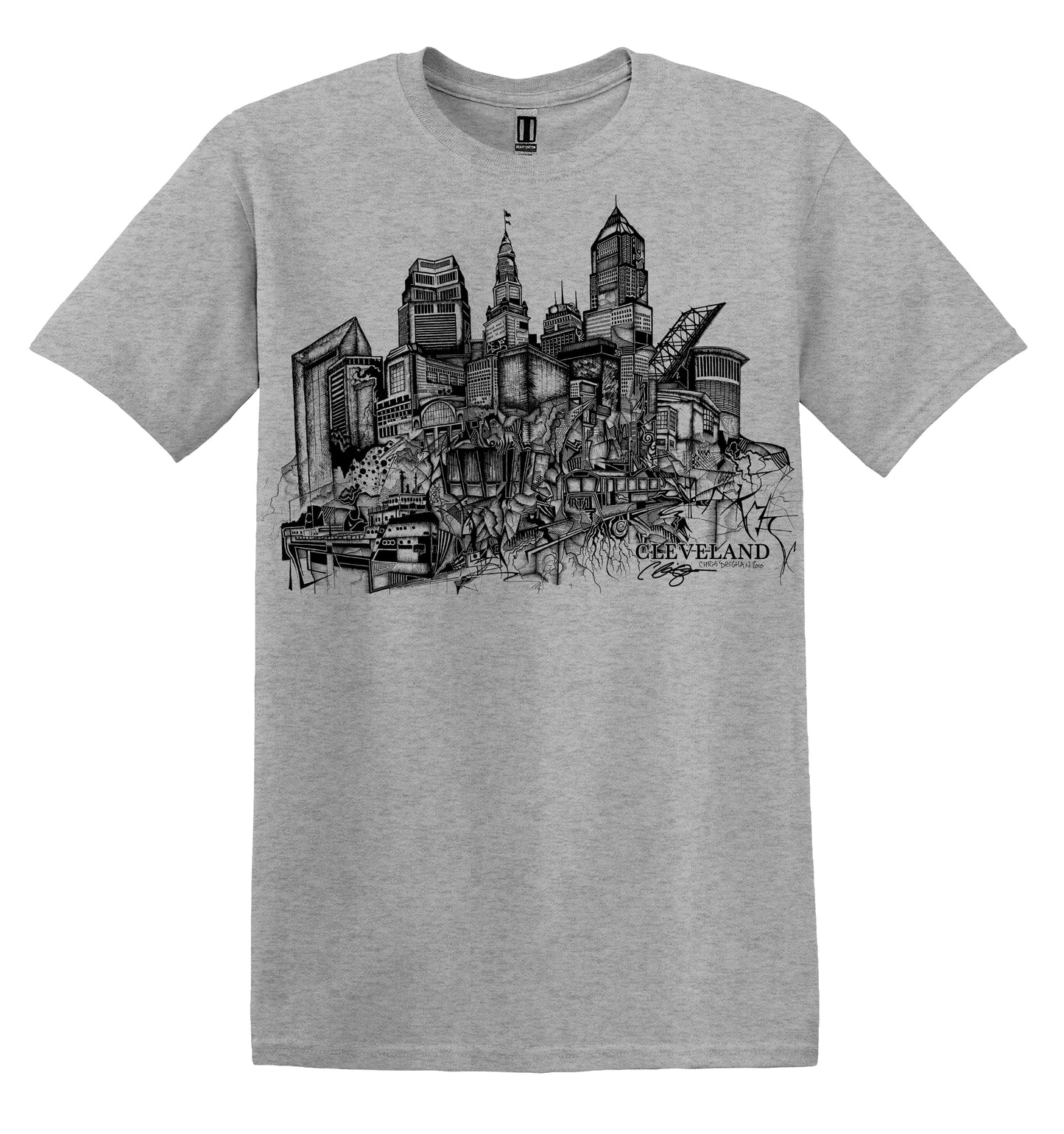 Cleveland Skyline Shirt Grey
